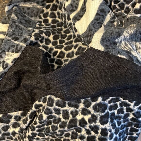 Radzoli animal print knit dress shark bite hem S - Picture 4 of 6
